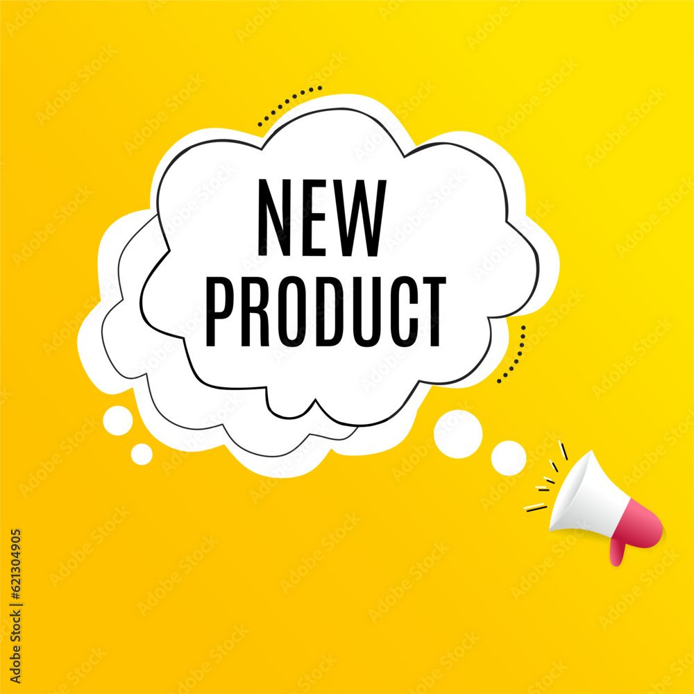 Speech bubble icon New product. Banner template for store, post, advertising. Speech bubble icon New product. Banner template for store, post, advertising.