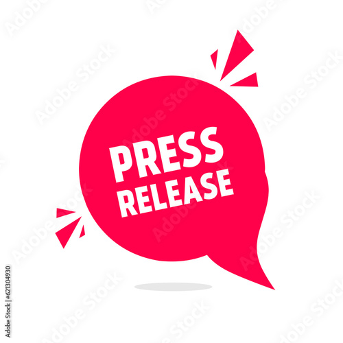 Press release. Badge icon. Flat Vector template advertising design template. photo