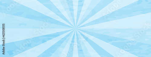 かわいい水彩風のの集中線　横　横長 　ワイド 　バナー