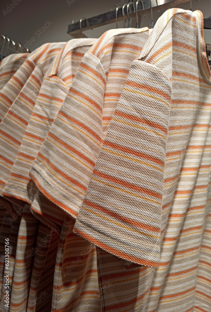 Orange striped T-shirts collection