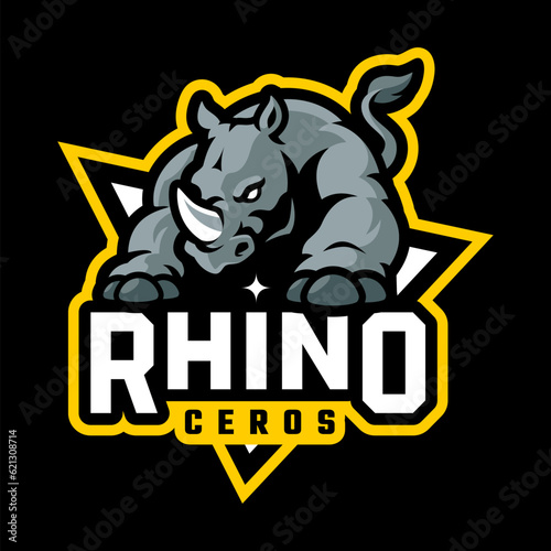RHINO TEMPLATE MASCOT LOGO DESIGN