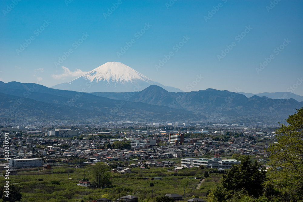 小田原市から見た春の富士山