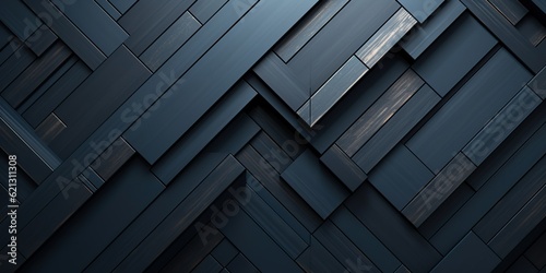 AI Generated. AI Generative. Darm metal steel plane stripe block brick abstract geometric shapes. Background texture pattern. Graphic Art photo