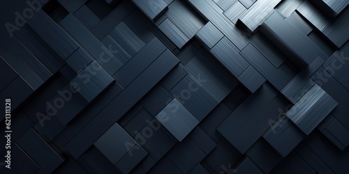 AI Generated. AI Generative. Darm metal steel plane stripe block brick abstract geometric shapes. Background texture pattern. Graphic Art