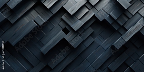 AI Generated. AI Generative. Darm metal steel plane stripe block brick abstract geometric shapes. Background texture pattern. Graphic Art