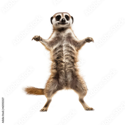 meerkat isolated on the transparent background PNG. AI generative