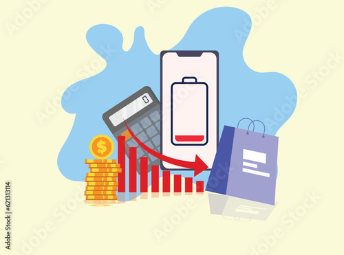 battery charge vector illustration or battery expansion
