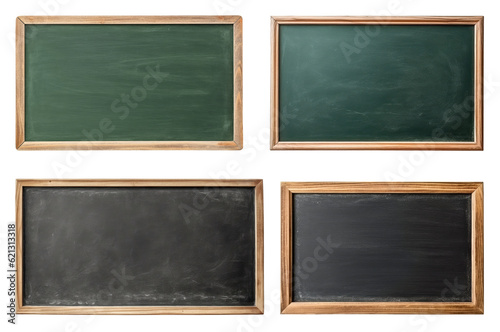 Obraz na płótnie Four blackboards isolated on transparent background