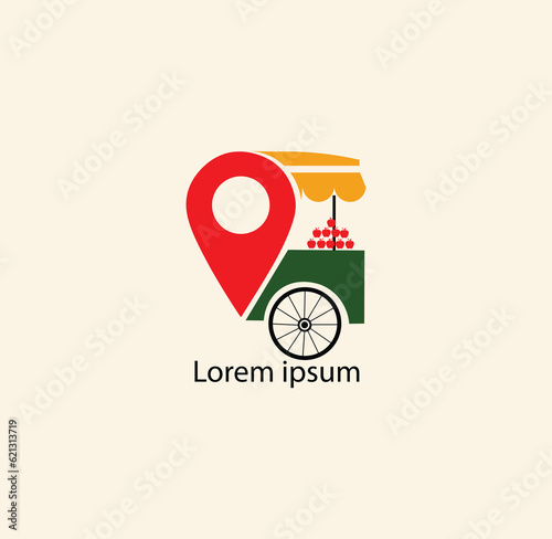 street vendor illustration logo vector illustration eps 10
