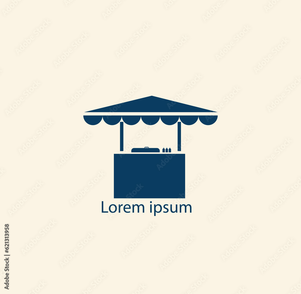Naklejka premium street vendor illustration logo vector illustration eps 10 