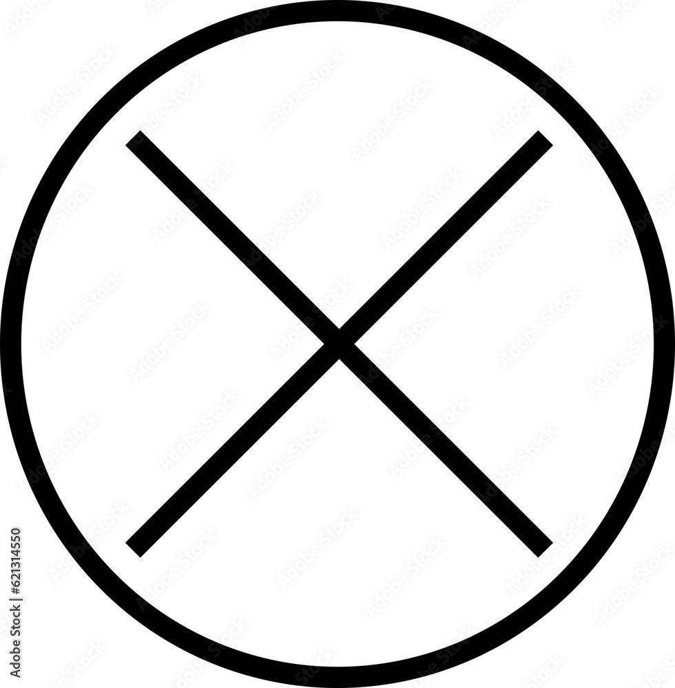 Cancel icon line art vector illustrationd Cancel icon line art vector illustrationd