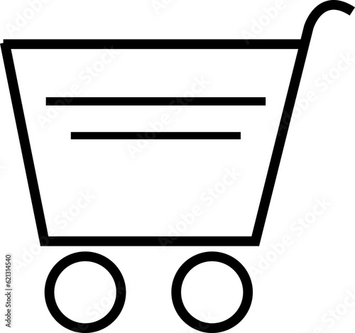 Shopping Cart, line art vector illustration