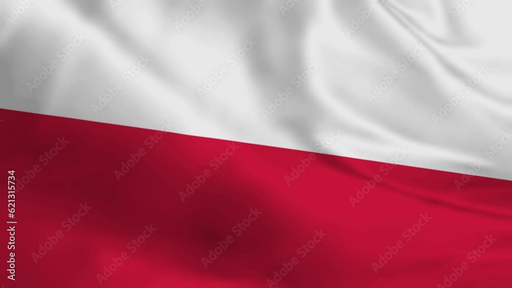 Flag of the poland waving animation. looping National poland flag animation background. Flag of the poland waving animation. looping National poland flag animation background.