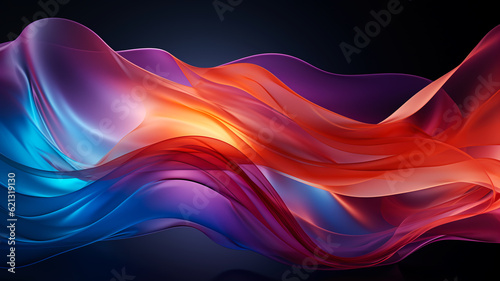 Abstract background. Wavy multicolored lines.