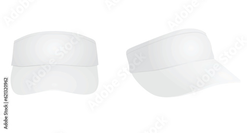 White visor cap. vector illustration