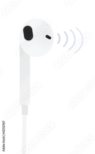 White ear phones. vector illustration