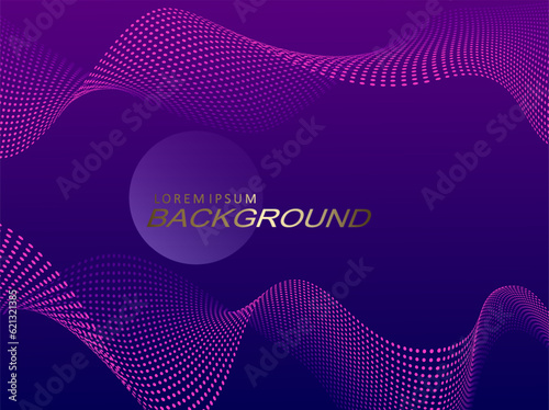 Blue tint gradient composition, isolated purple wavy shape