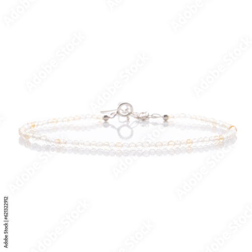 Crystal and gemstone tiny bracelets. Healing natural stones. Beaded jewelry. Sun stone, Citrine.