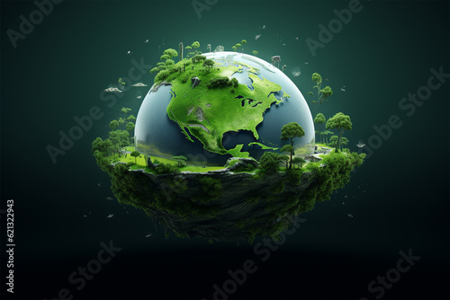 Green Planet Concept background