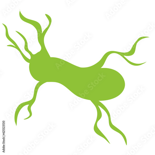 Plankton With Long Tentacles.Vector Illustration On White Background