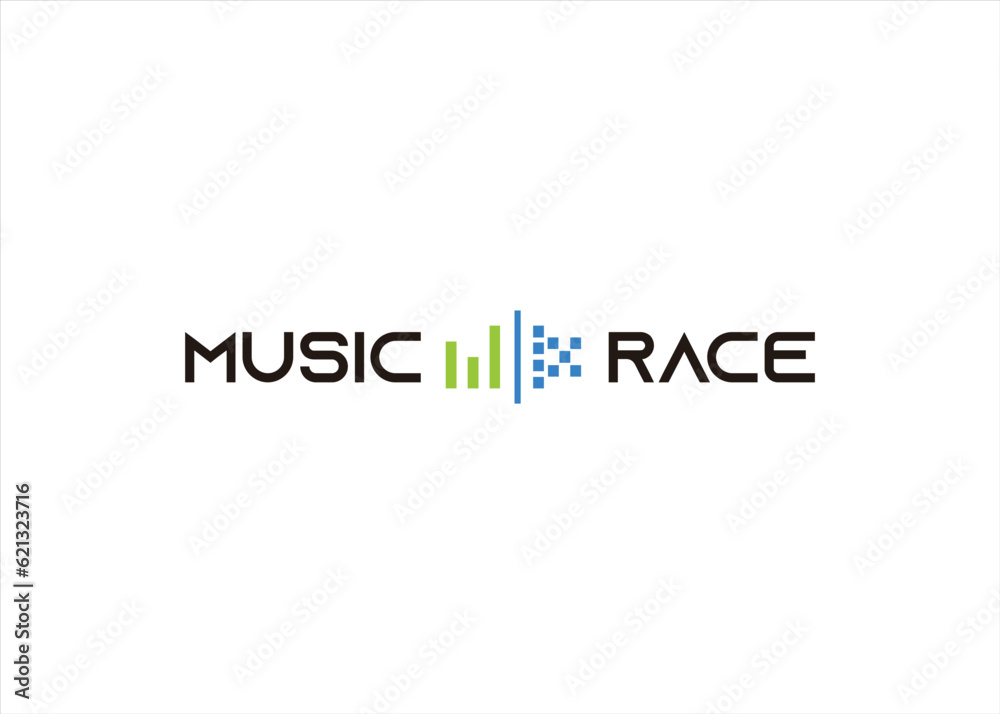 music and race logo design