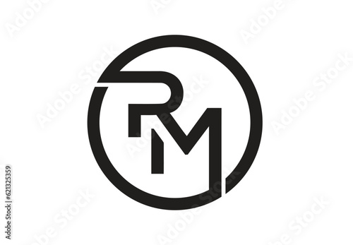 Initial monogram letter RM logo Design vector Template. RM Letter Logo Design
