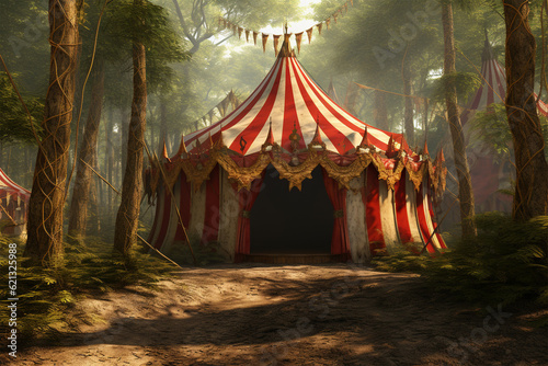 circus tent in the jungle