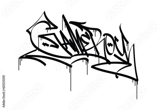 GAMEBOY word graffiti tag style