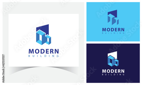 Modern Building Logo Design Template.