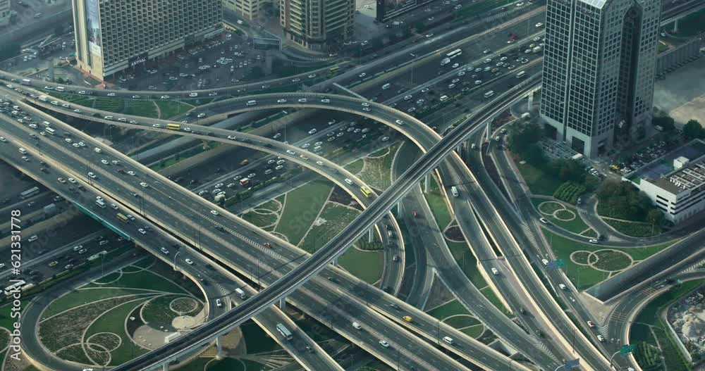 Dubai highways during a day Dubai highways during a day