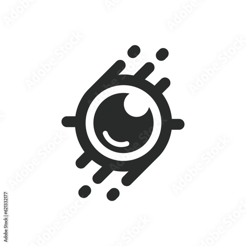Lens Of Photography Logo Design Vector Template. Digital vision creative symbol concept. Modern Design. Lens Logo. Vector Illustration