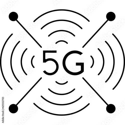 5g network vector symbol icon