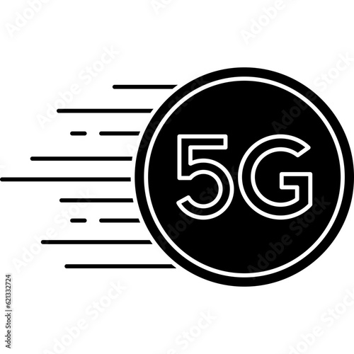 Fast 5g network icon. Vector illustration