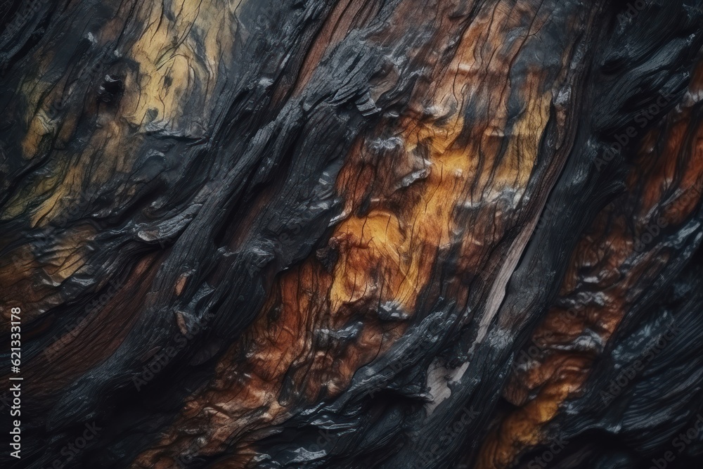 Flat background texture. dark wood. AI generated
