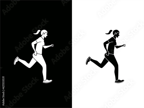 workout by running on a treadmill for weight loss in colorful style illustration