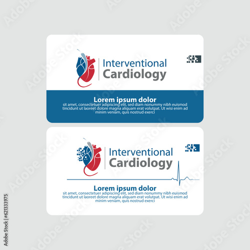 heart and cardiology logo for doctor business