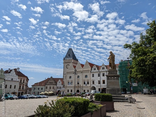 Tabor historical city center with old town square in south Bohemia.Czech republic Europe,panorama landscape view