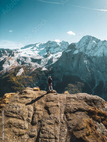 hiker on top of the mountain