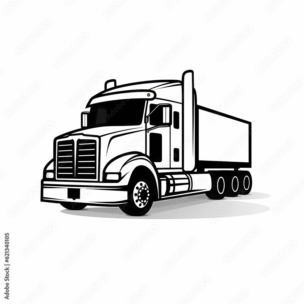 Truck Logo Illustration Design