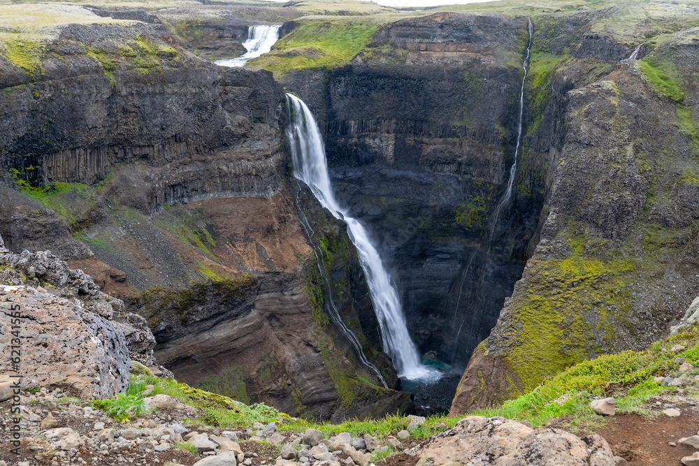 Haifoss Is Among The Tallest Waterfalls Thjorsardalur Valley In