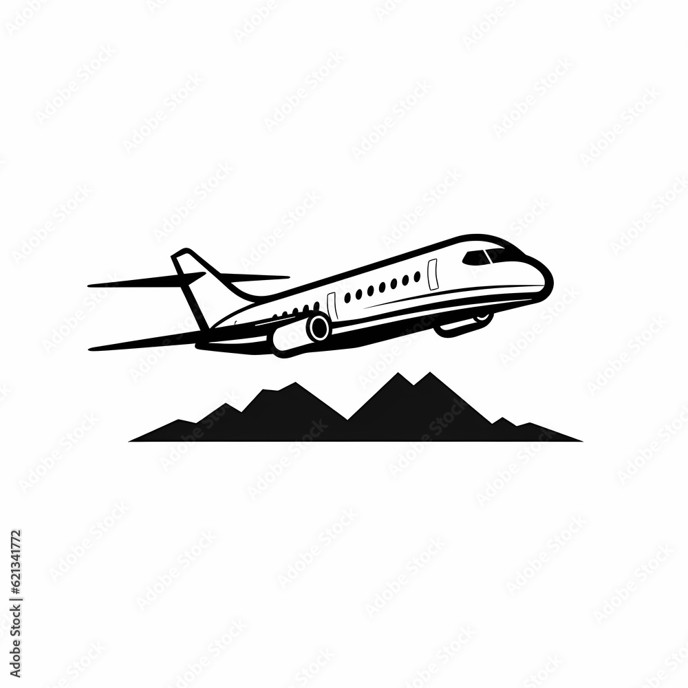 Airplane Logo Illustration Design
