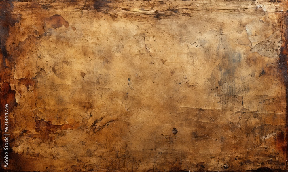 Old brown paper grunge background, generative AI Old brown paper grunge background, generative AI