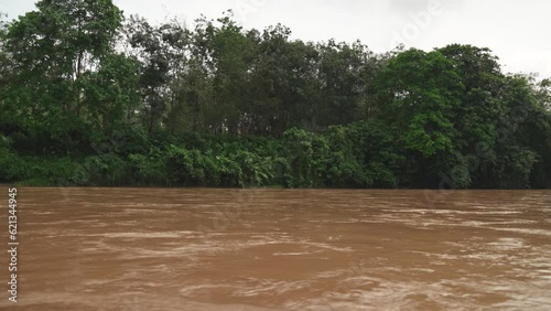 Batang Hari ( Sungai Batanghari ) The Longest River in Jambi Sumatra Indonesia photo