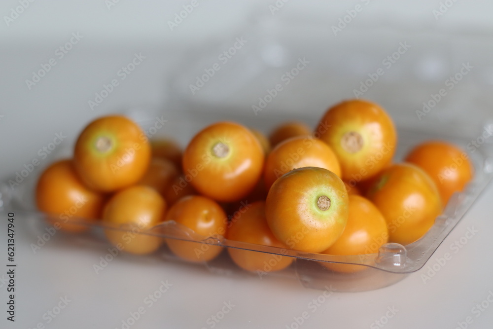 Cape gooseberries, commonly known as Rasbhari in India, is a small orange berry fruit. Cape gooseberries, commonly known as Rasbhari in India, is a small orange berry fruit.