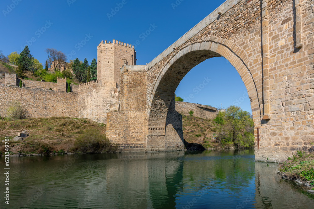 Alcantara Bridge and Tagus River - Toledo, Spain