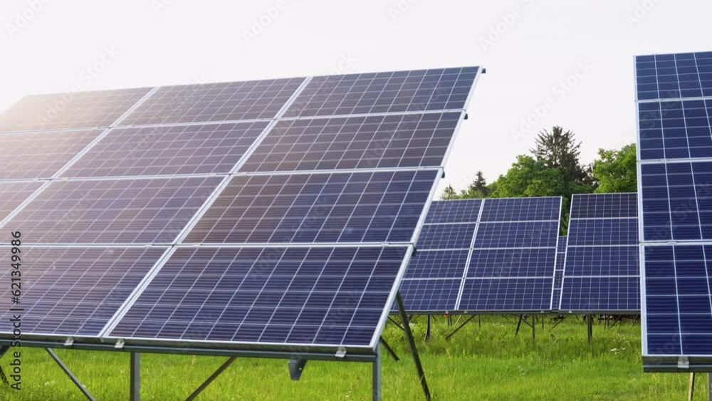 Solar panels on the sky background. Solar power plant. Blue solar panels. Alternative source of electricity. Solar farm Solar panels on the sky background. Solar power plant. Blue solar panels. Alternative source of electricity. Solar farm