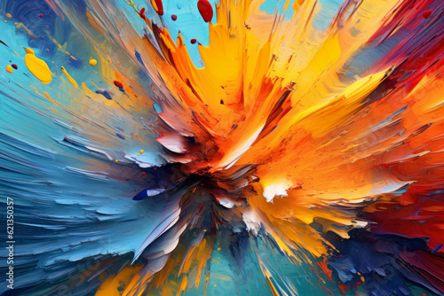 Wallpaper Mural burst of abstract colors and patterns on a vibrant background, creating a visually stimulating and energetic visual experience Torontodigital.ca