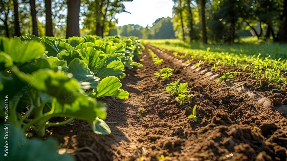 Sustainable Agriculture - A farmer in a field using eco-friendly methods such as crop rotation and natural pest control. Generative ai. Sustainable Agriculture - A farmer in a field using eco-friendly methods such as crop rotation and natural pest control. Generative ai.