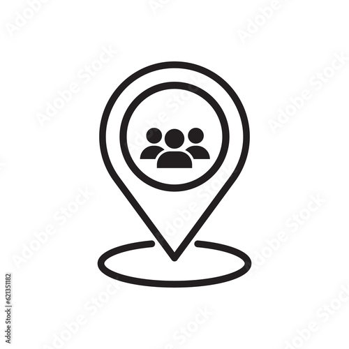 Fotografie Meeting point location icon
