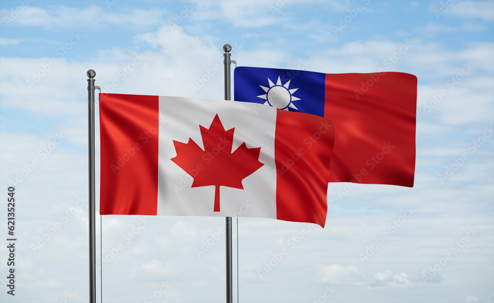 Taiwan and Canada flag
